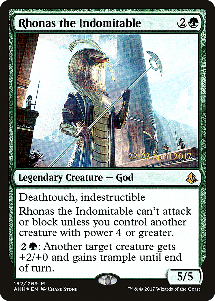 Image of Rhonas the Indomitable (PRE-182) - Amonkhet Promos Foil