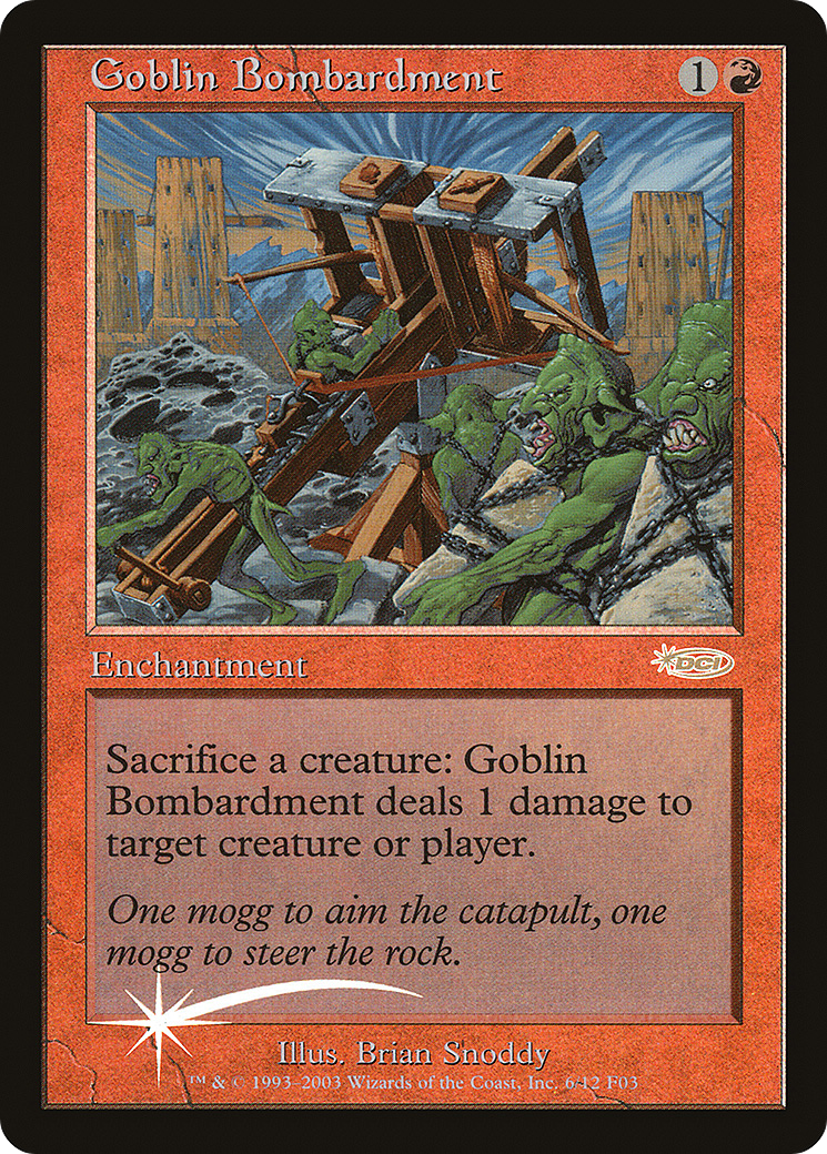 Image of Goblin Bombardment (FNM-) - Friday Night Magic 2003 Foil