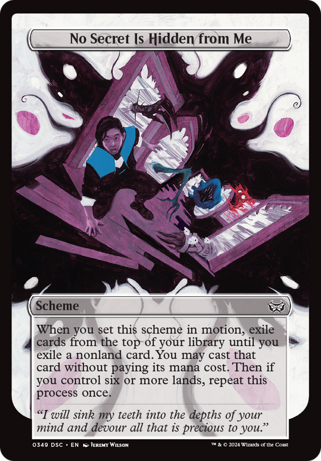 Image of No Secret Is Hidden from Me (Full Art) (A:DSC-349) - Duskmourn: House of Horror Commander