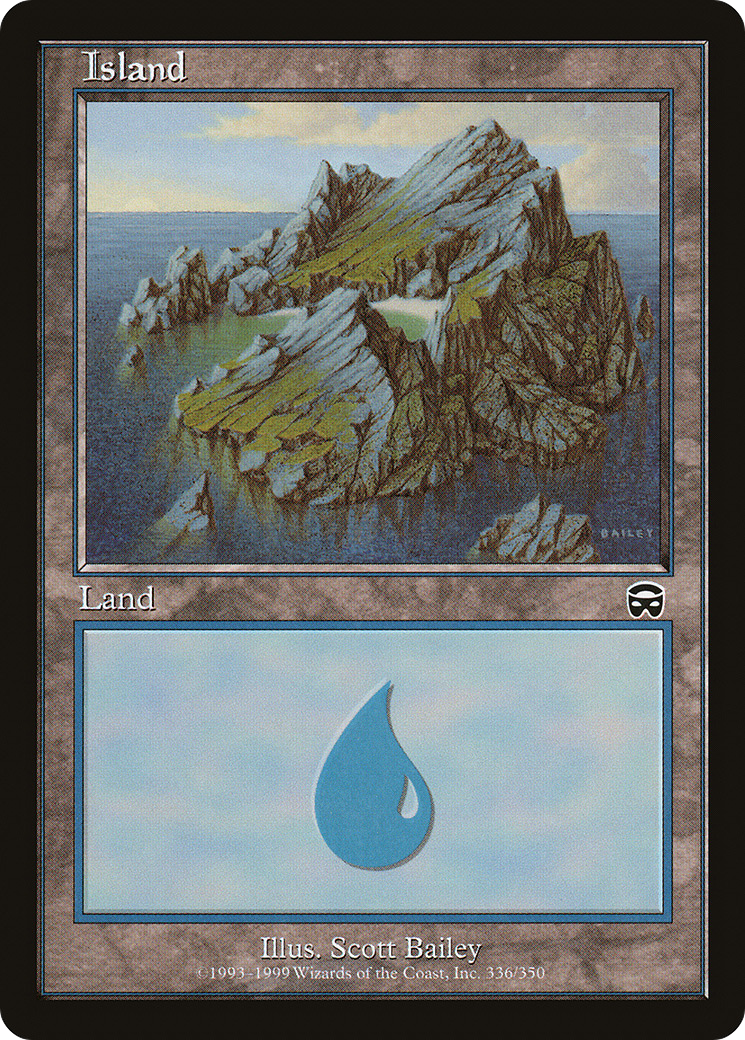 Image of Island (336) (MMQ-336) - Mercadian Masques Foil