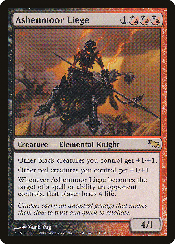 Image of Ashenmoor Liege (SHM-181) - Shadowmoor Foil