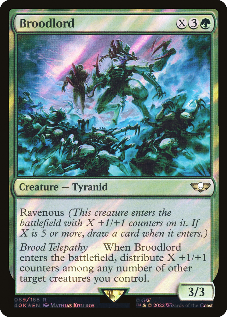 Image of Broodlord (Surge Foil) (40K-089) - Warhammer 40,000 Commander Foil