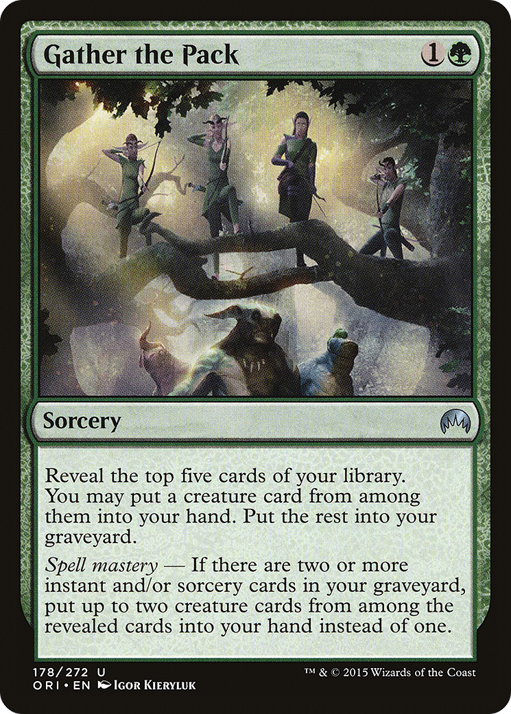 Image of Gather the Pack (ORI-178) - Magic Origins Foil
