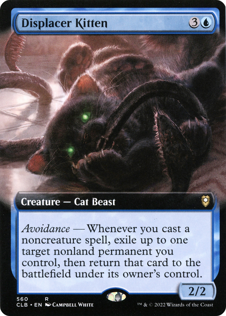 Image of Displacer Kitten (Extended Art) (CLB-560) - Commander Legends: Battle for Baldur's Gate: (Extended Art) Foil