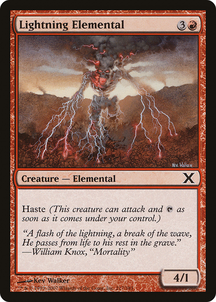 Image of Lightning Elemental (10E-217) - Tenth Edition