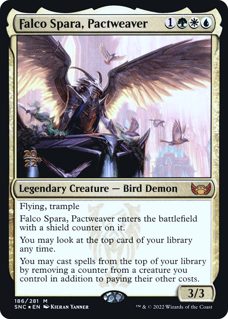 Image of Falco Spara, Pactweaver (PRE-186) - Streets of New Capenna Promos Foil