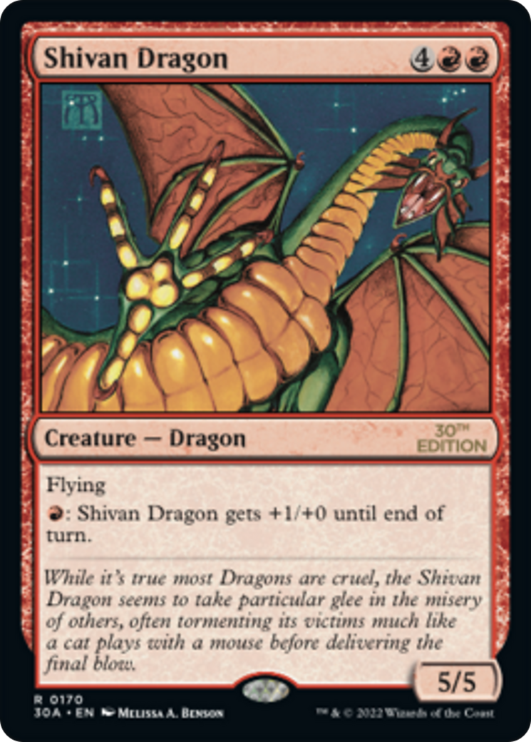 Image of Shivan Dragon (30A-170) - 30th Anniversary Edition