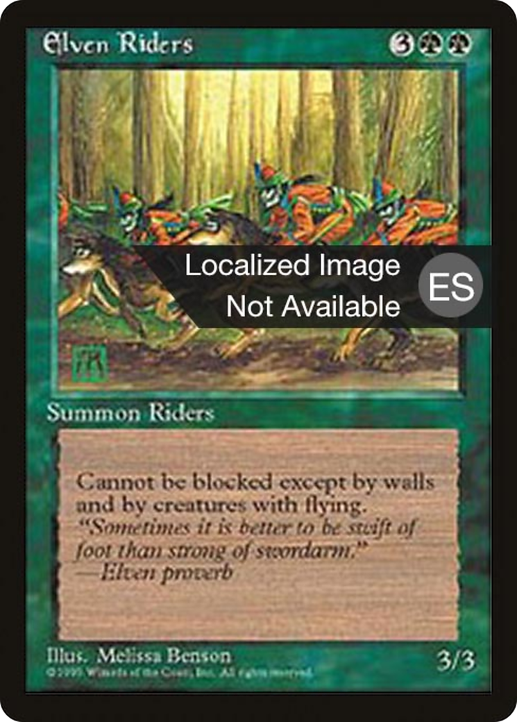 Image of Elven Riders (4BB-126) - Fourth Edition Foreign Black Border