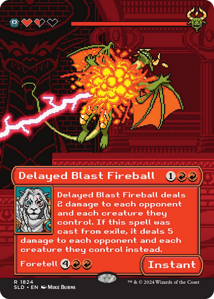 Image of Delayed Blast Fireball (SLD-1824) - Secret Lair Drop / MEIKO, Explosive Entertainer (Borderless) Foil