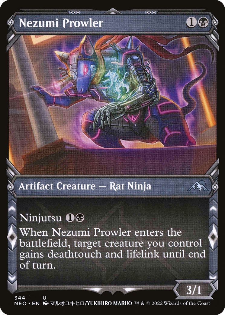 Image of Nezumi Prowler (Showcase) (NEO-344) - Kamigawa: Neon Dynasty: (Showcase) Foil