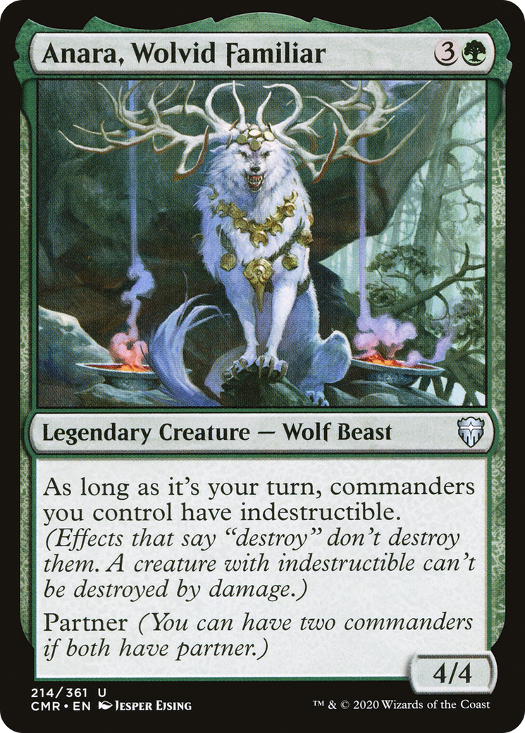 Image of Anara, Wolvid Familiar (CMR-214) - Commander Legends Foil