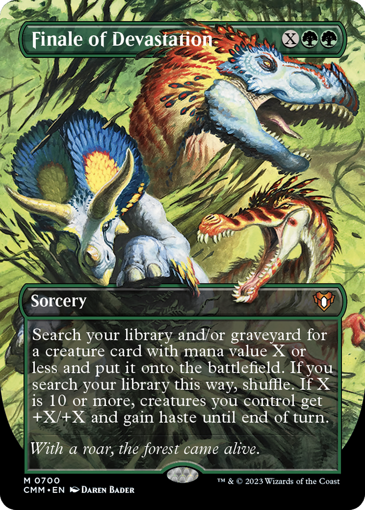 Image of Finale of Devastation (Borderless) (CMM-700) - Commander Masters (Borderless) Foil