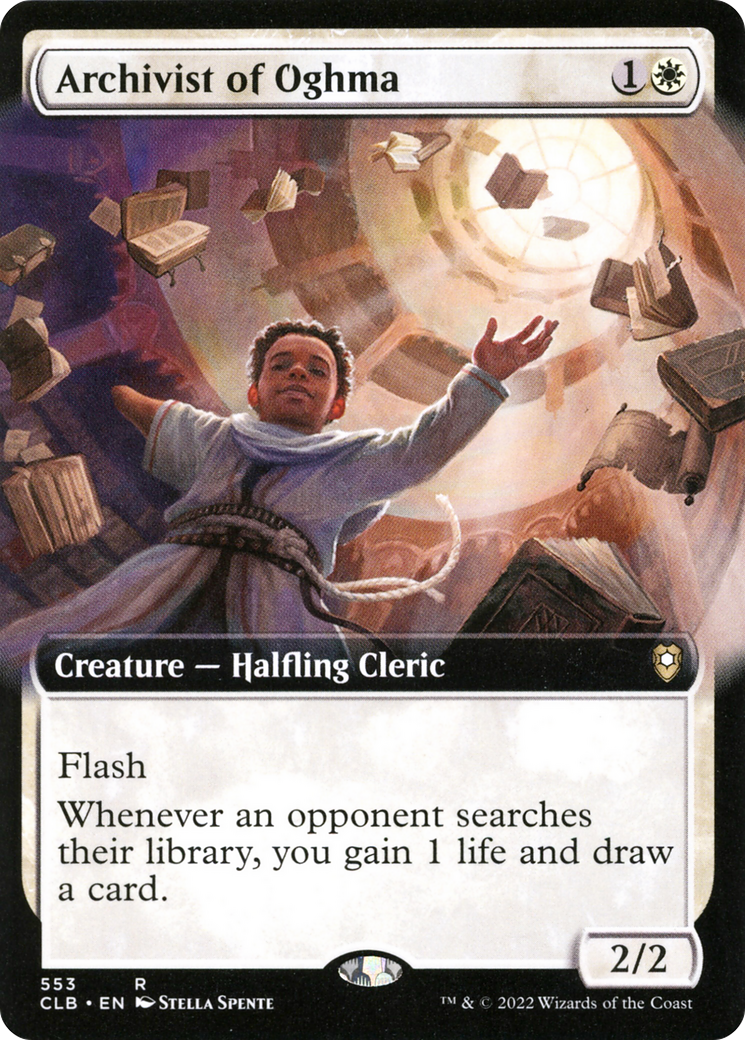 Image of Archivist of Oghma (Extended Art) (CLB-553) - Commander Legends: Battle for Baldur's Gate: (Extended Art) Foil
