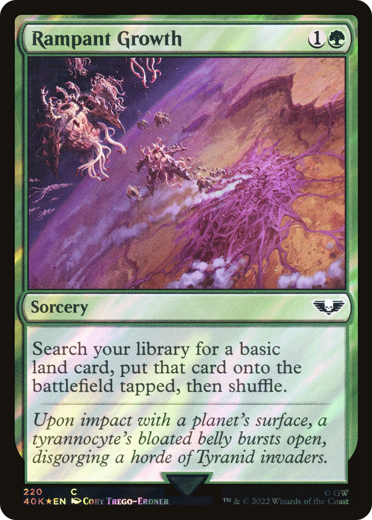 Image of Rampant Growth (Surge Foil) (40K-220) - Warhammer 40,000 Commander Foil