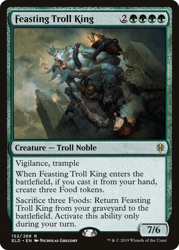 Image of Feasting Troll King (ELD-152) - Throne of Eldraine Foil
