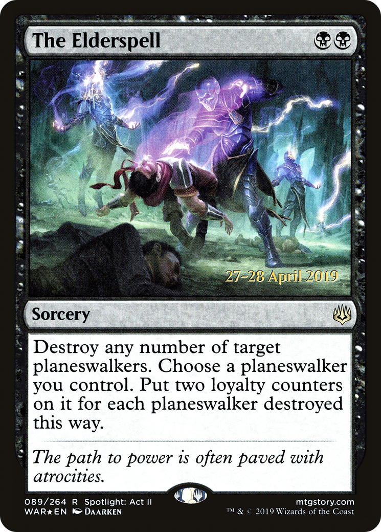 Image of The Elderspell (PRE-89S) - War of the Spark Promos Foil