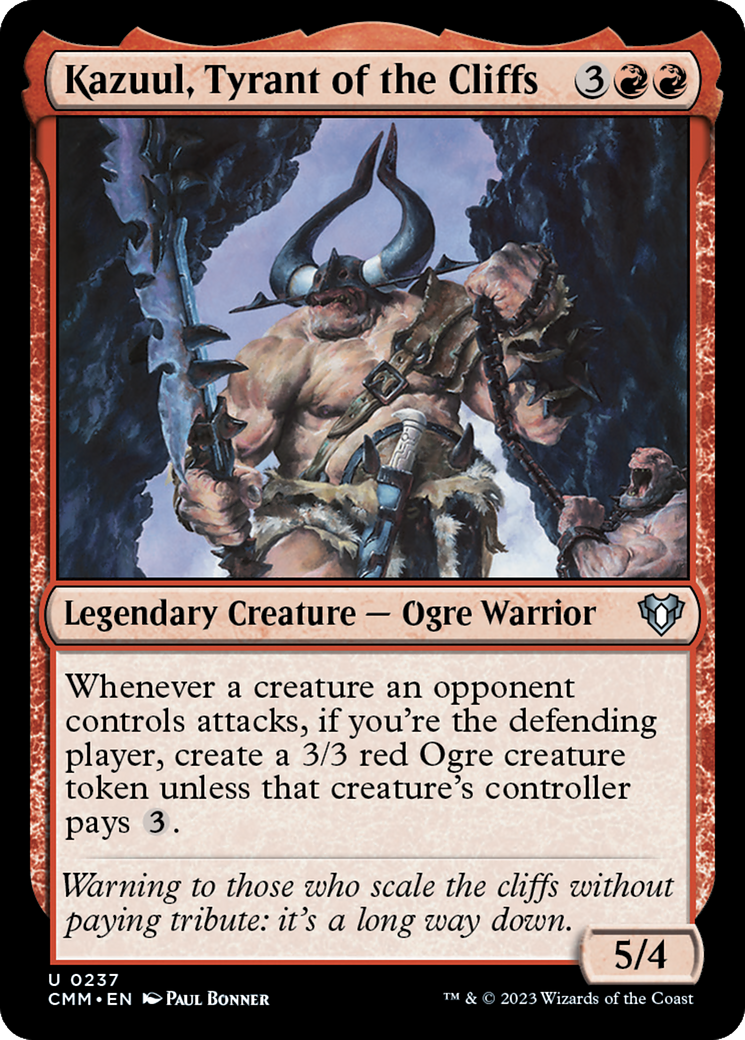 Image of Kazuul, Tyrant of the Cliffs (CMM-237) - Commander Masters Foil