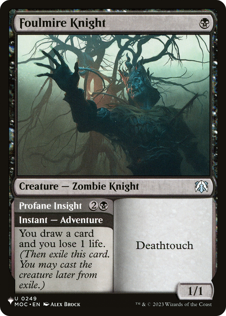 Image of Foulmire Knight // Profane Insight (LIST-MOC-249) - The List