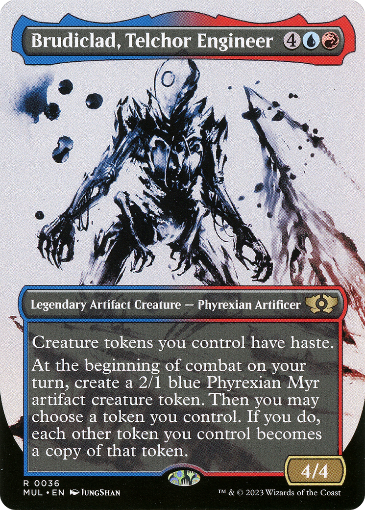 Image of Brudiclad, Telchor Engineer (MUL-036) - Multiverse Legends: (Showcase) (Borderless) Foil