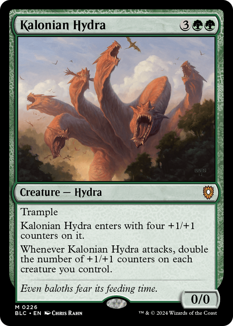 Image of Kalonian Hydra (BLC-226) - Bloomburrow Commander