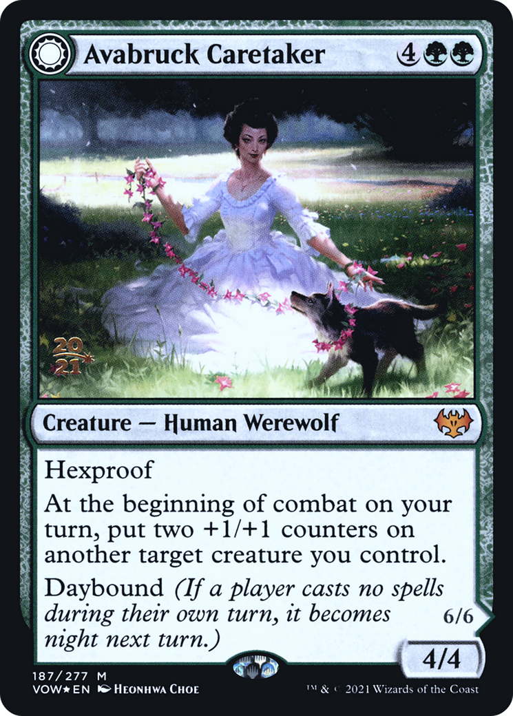 Image of Avabruck Caretaker (PRE-187) - Innistrad: Crimson Vow Promos: (Double Faced Transform) Foil