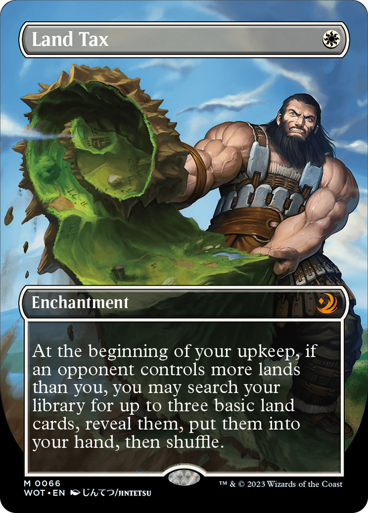 Image of Land Tax (Anime Borderless) (WOT-066) - Wilds of Eldraine: Enchanting Tales (Borderless) Foil