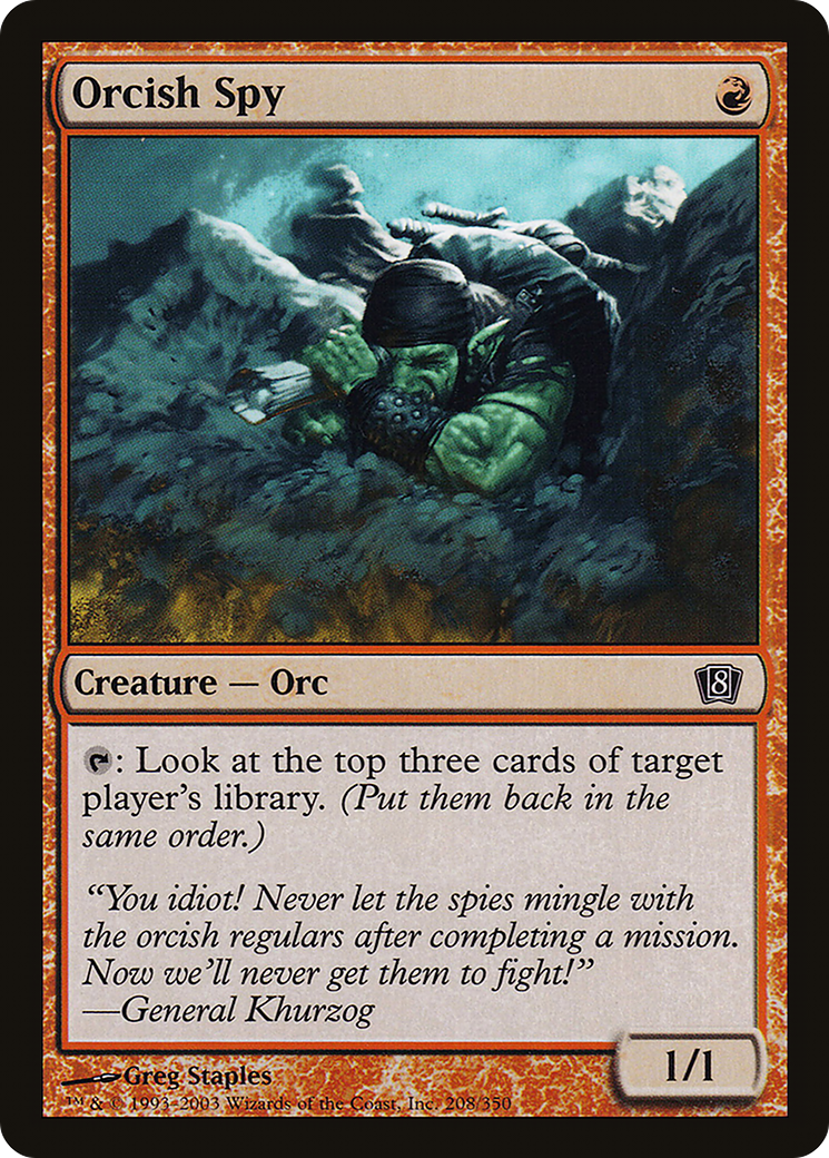 Image of Orcish Spy (8ED-208★) - 8th Edition