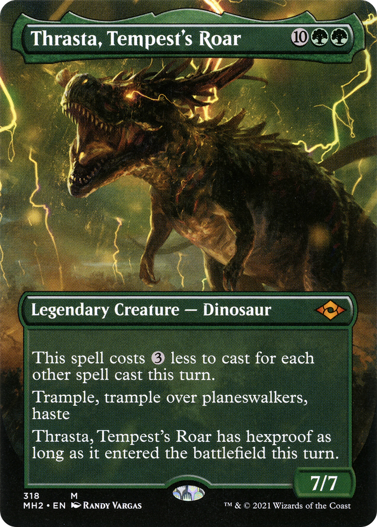 Image of Thrasta, Tempest's Roar (Borderless) (MH2-318) - Modern Horizons 2 (Borderless) Foil