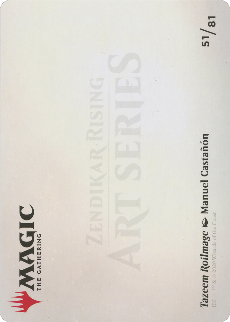 Image of Tazeem Roilmage // Tazeem Roilmage (AZNR-051) - Zendikar Rising Art Series (Borderless) Foil