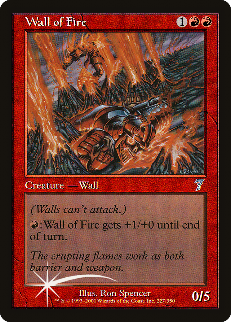 Image of Wall of Fire (7ED-227) - 7th Edition Foil