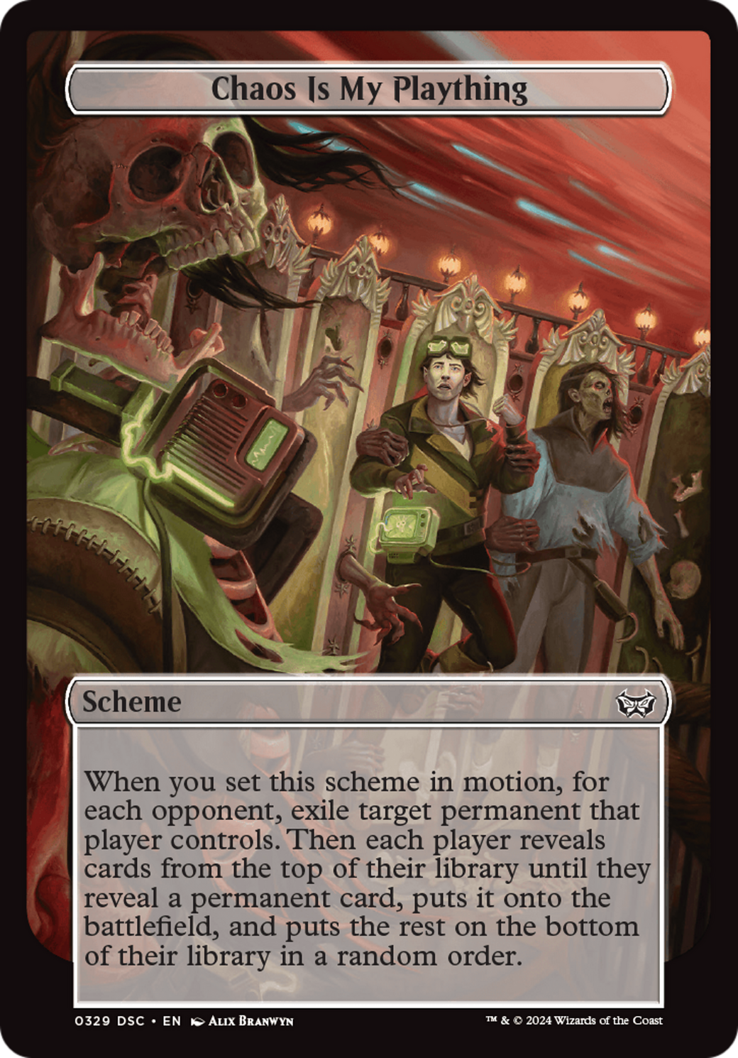 Image of Chaos is My Plaything (Full Art) (A:DSC-329) - Duskmourn: House of Horror Commander