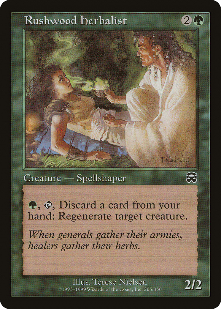 Image of Rushwood Herbalist (MMQ-265) - Mercadian Masques Foil