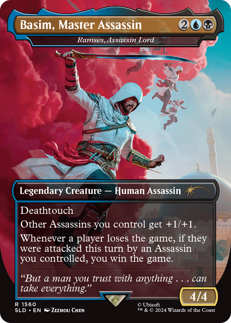 Image of Basim, Master Assassin - Ramses, Assassin Lord (SLD-1560) - Secret Lair Drop / Basim, Master Assassin (Borderless)