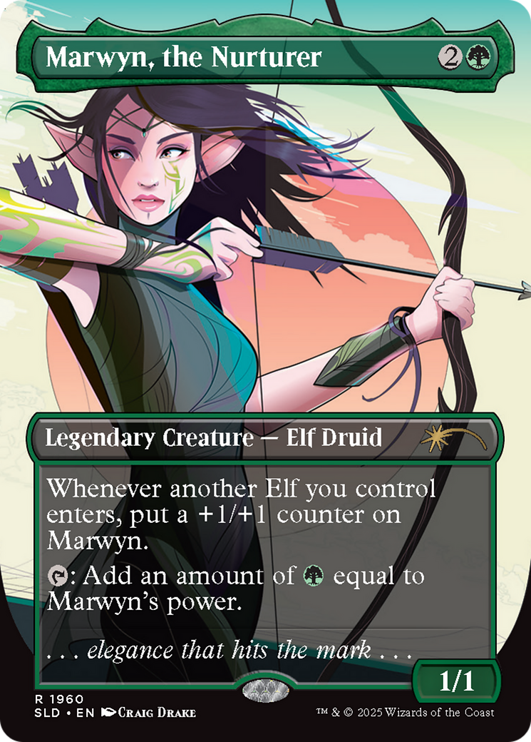 Image of Marwyn, the Nurturer (SLD-1960) - Secret Lair Drop (Borderless) Foil