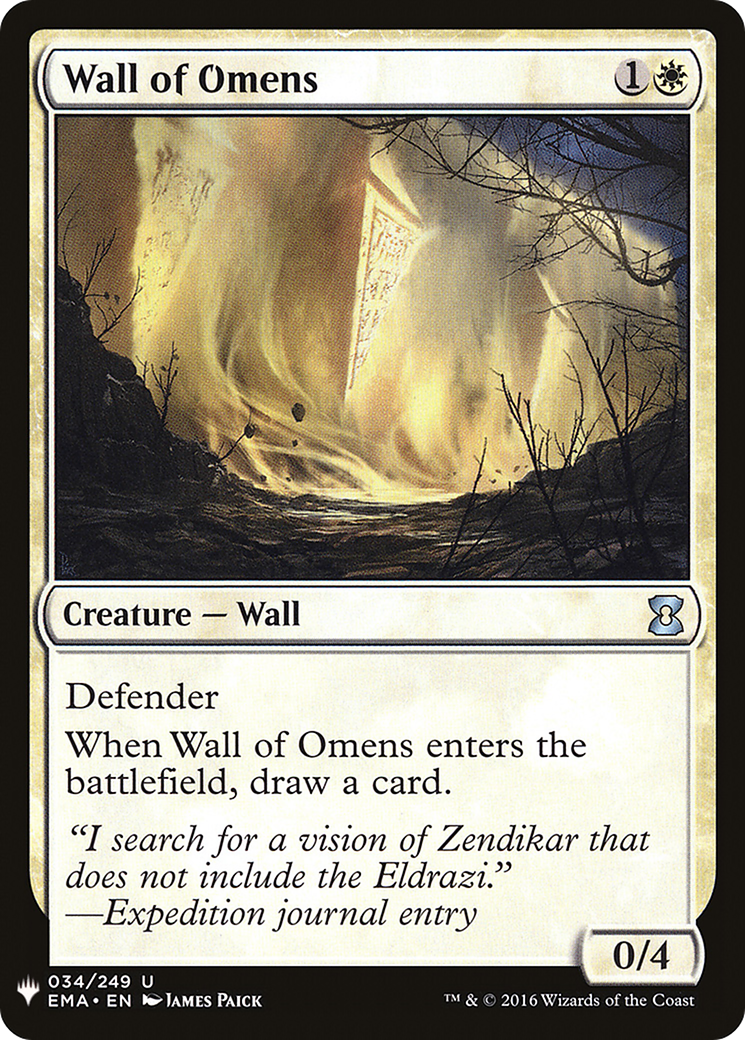 Image of Wall of Omens (EMA) (LIST-EMA-34) - The List