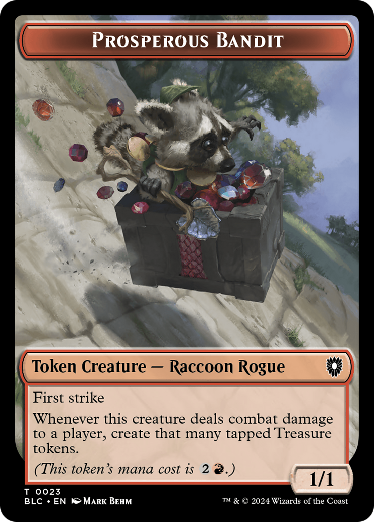 Image of Prosperous Bandit (TBLC-023) - Bloomburrow Commander Tokens