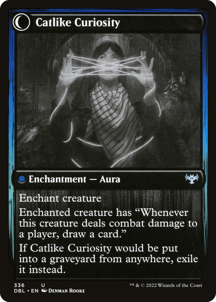 Image of Mischievous Catgeist (DBL-336) - Innistrad: Double Feature: (Double Faced Transform) Foil