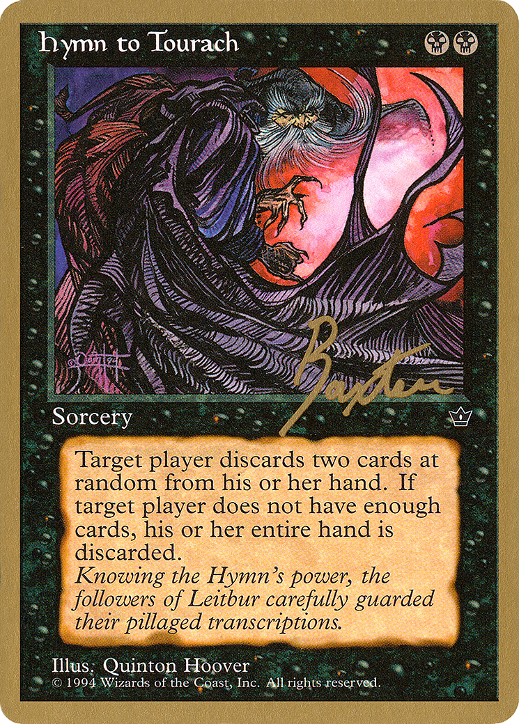 Image of Hymn to Tourach (Cloak) - 1996 George Baxter (FEM) (WCD-) - Pro Tour Collector Set