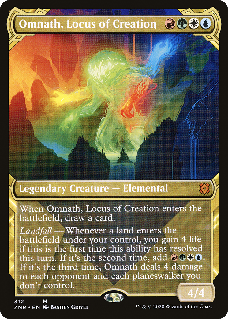 Image of Omnath, Locus of Creation (Showcase) (ZNR-312) - Zendikar Rising: (Showcase)