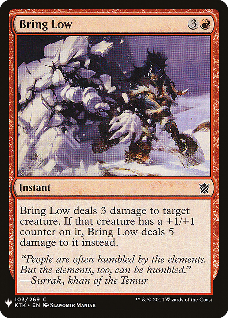 Image of Bring Low (LIST-KTK-103) - The List