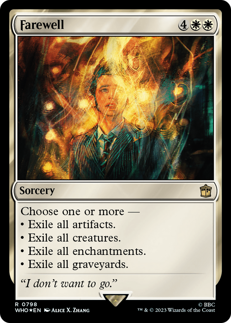 Image of Farewell (Surge Foil) (WHO-798) - Doctor Who Foil