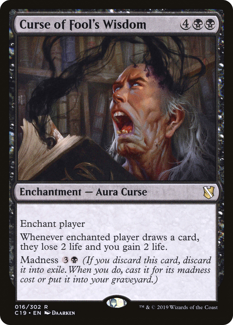 Image of Curse of Fool's Wisdom (C19-016) - Commander 2019