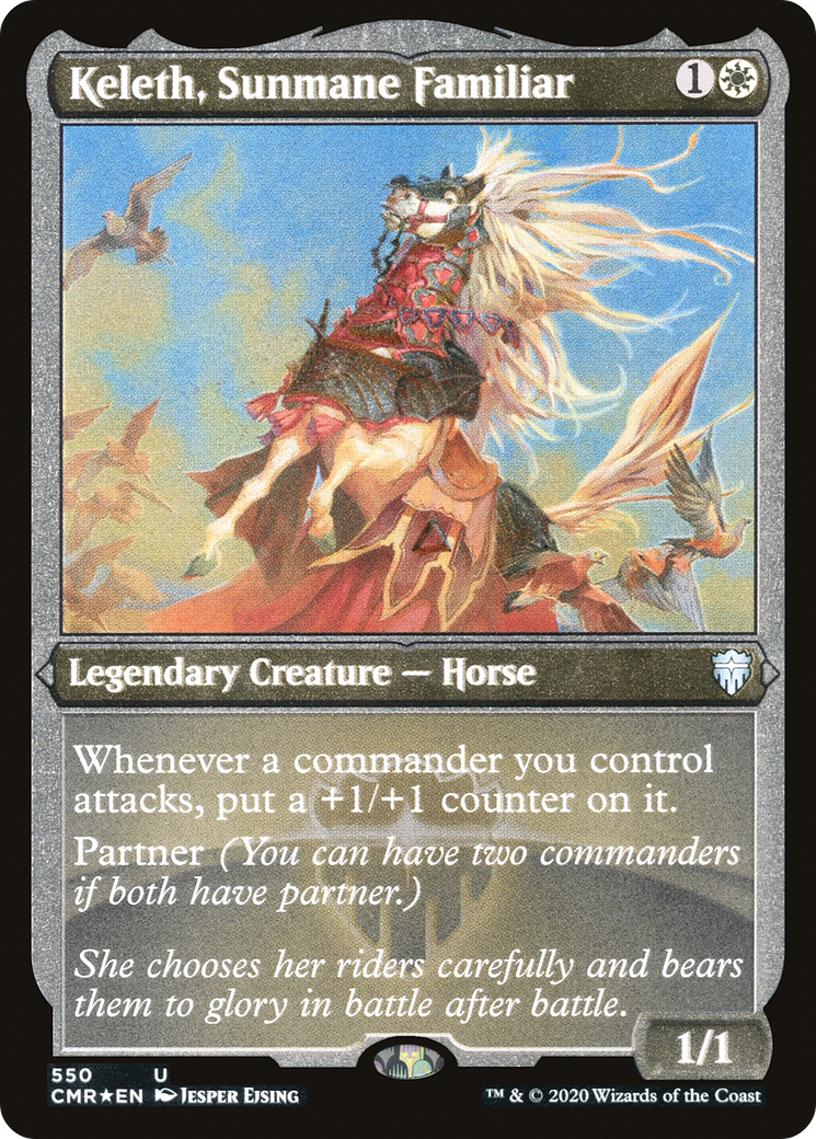 Image of Keleth, Sunmane Familiar (Foil Etched) (CMR-550) - Commander Legends Foil