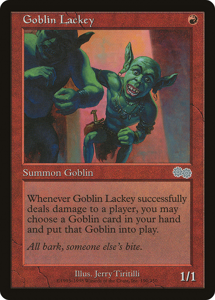 Image of Goblin Lackey (USG-190) - Urza's Saga