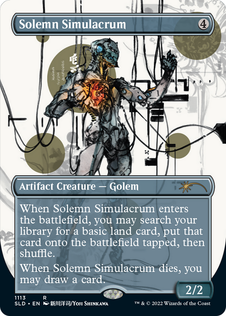 Image of Solemn Simulacrum (1113) (SLD-1113) - Secret Lair Drop (Borderless) Foil