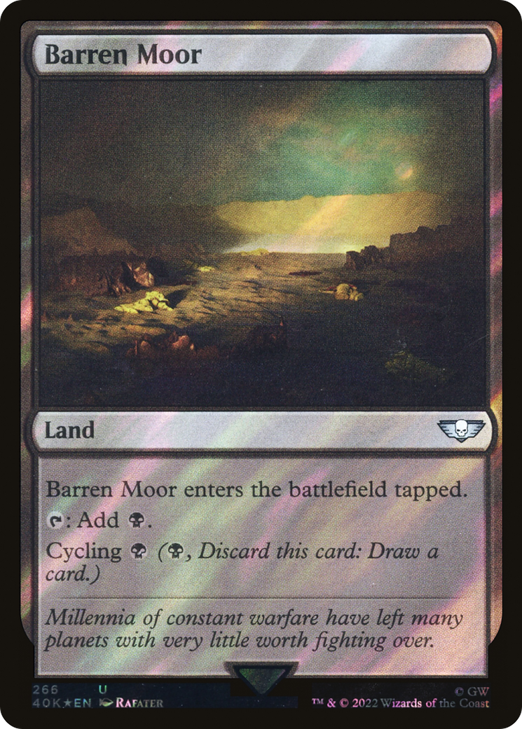 Image of Barren Moor (Surge Foil) (40K-266) - Warhammer 40,000 Commander Foil