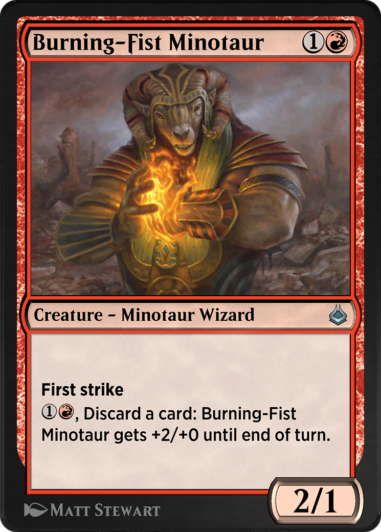 Image of Burning-Fist Minotaur (AKR-143) - Amonkhet Remastered