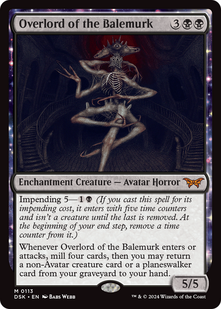 Image of Overlord of the Balemurk (DSK-113) - Duskmourn: House of Horror: (enchantment) Foil
