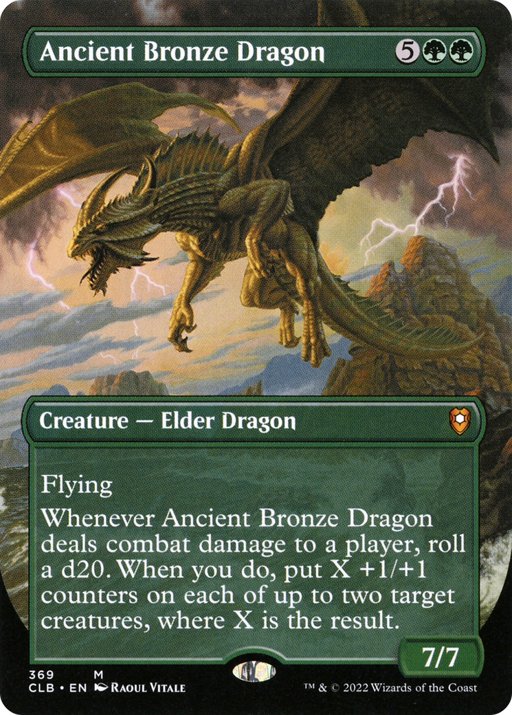 Image of Ancient Bronze Dragon (Borderless) (CLB-369) - Commander Legends: Battle for Baldur's Gate (Borderless) Foil