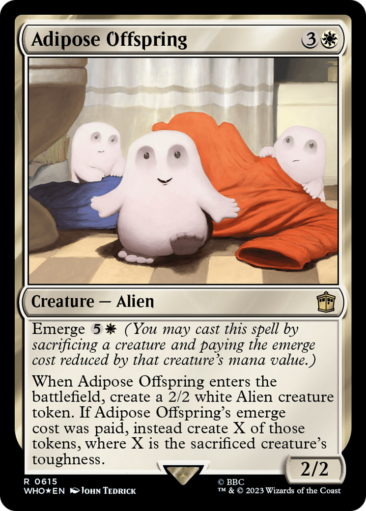 Image of Adipose Offspring (Surge Foil) (WHO-615) - Doctor Who Foil